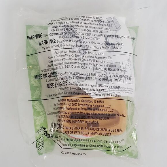 2007 McDonald’s Shrek the Third Gingy Match Up Challenge Toy #5 – Sealed - Picture 2 of 3